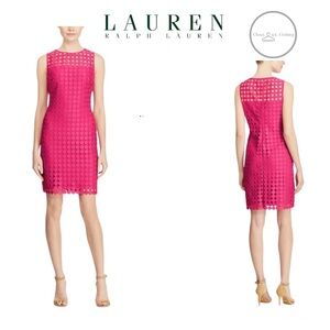 Lauren Ralph Lauren Mod Geometric Lace Dress Size 8